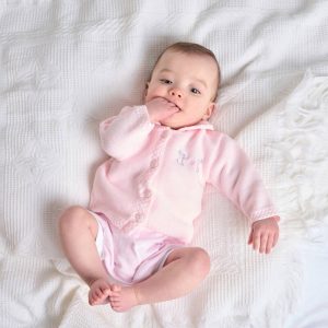 Dandelion Bunny Cardigan with Collar - Pink