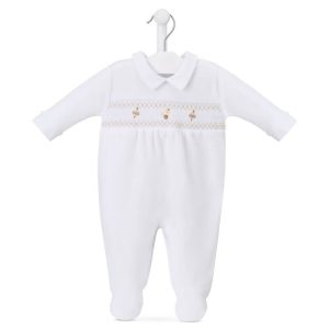Dandelion Spinning Top Smocked Onesie