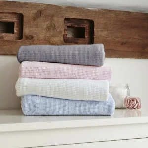 Clair De Lune Soft Cotton Cellular Blanket