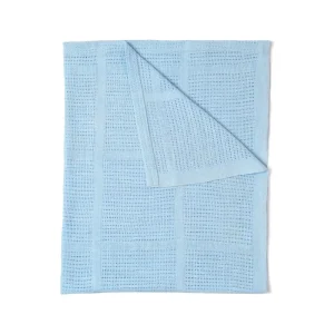 Clair De Lune Soft Cotton Cellular Blanket — Blue