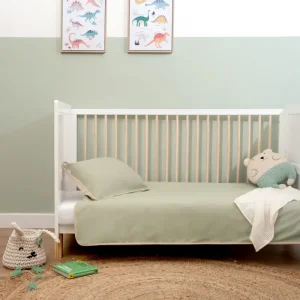 Clair De Lune Organic Reversible Cot Bed Duvet Cover Set