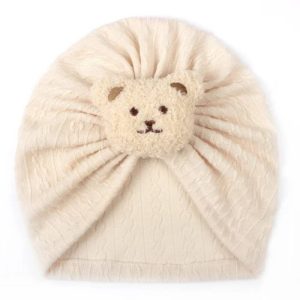 Cotton Baby Turban Headwear - Beige