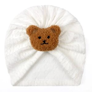 Cotton Baby Turban Headwear - White