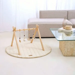 Clair De Lune Wooden Play Gym & Organic Play Mat