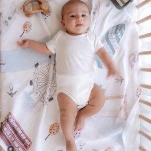 Geople Organic Cotton Muslin Swaddle - London Print