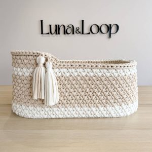 Half Hood Crochet Moses Basket