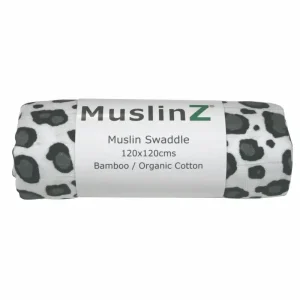 Muslinz Bamboo Organic Cotton Swaddle Muslin - Leopard Print