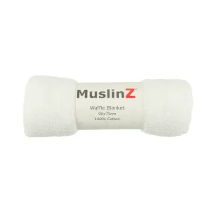 MuslinZ Waffle Cellular Blanket - White