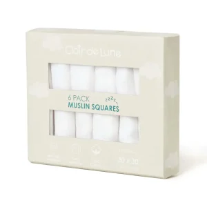 Clair De Lune Muslin Squares - White