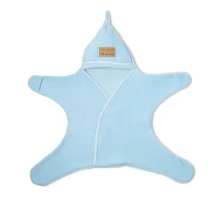 Clair De Lune Star Fleece Baby Wrap Blanket Blue