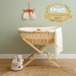 Clair De Lune Organic Natural Moses Basket