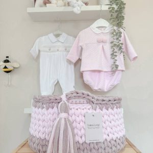 Crochet Nappy Caddy - Bloom Rose & Lavender Mist